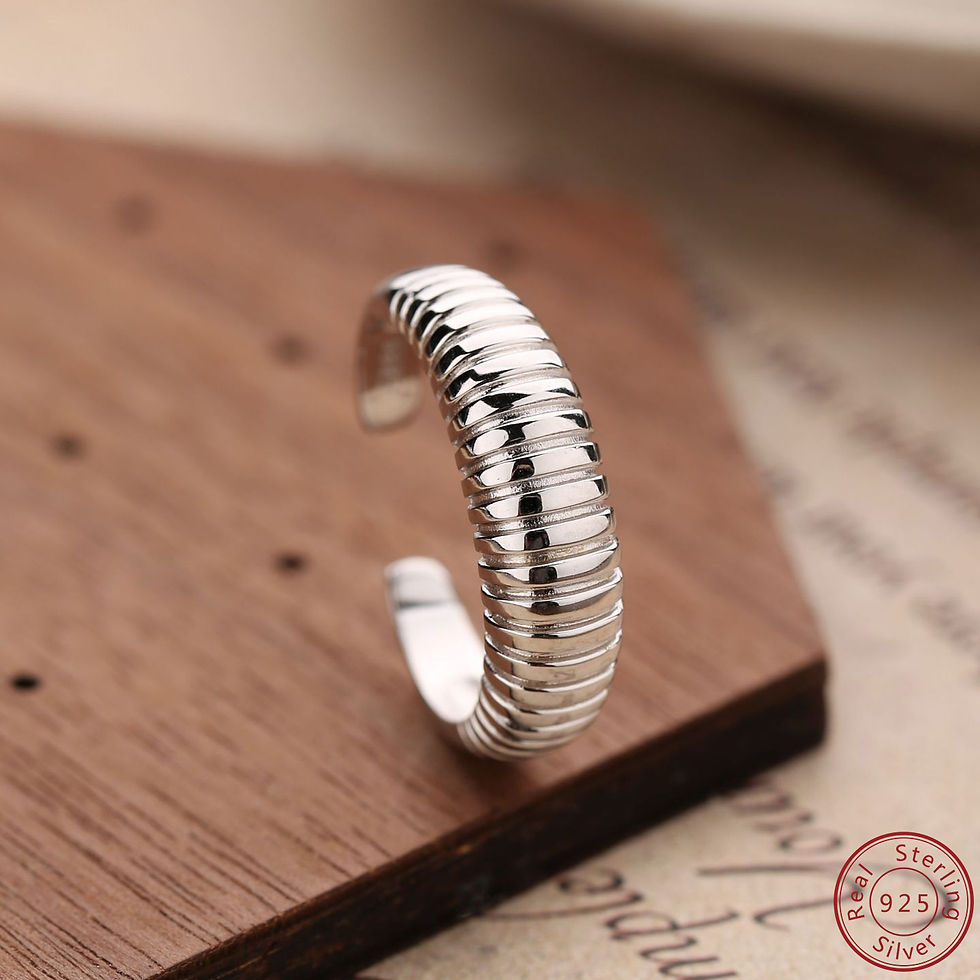 الصورة المصغرة: 925 Sterling Silver Ring Irregular opening ring Minimalist and versatile jewelry