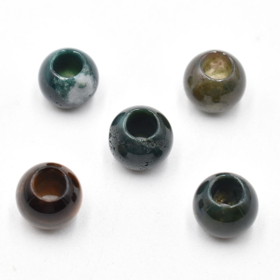 Miniature : natural stone rose quartz round big hole beads For bracelet 50pcs wholesale 