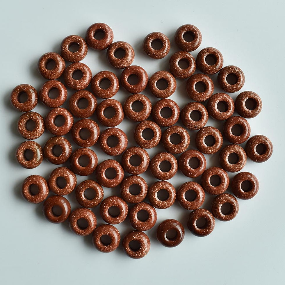 Miniaturbild: Natural stone mixed round shape big hole bead For bracelet 50pcs/lot wholesale 