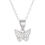 Miniatura: Inlaid Zircon Butterfly Necklace S925 Sterling Silver Simple Personalized