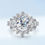 Miniaturbild: Sparkling 3pcs 9.8cttw D Color Full Moissanite Row Ring Set For Women S925
