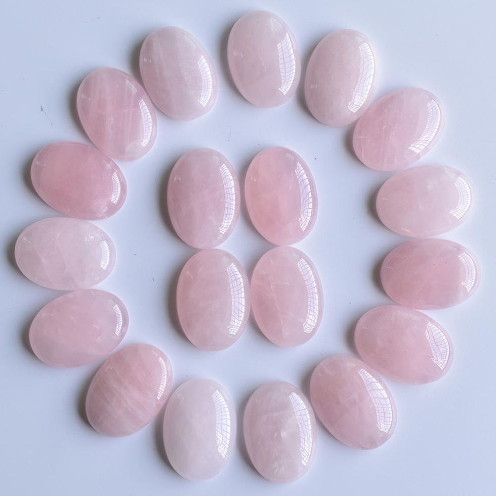Miniaturbild: Wholesale natural rose quartz loose stone oval cabochon for jewelry making 
