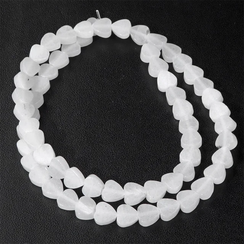 Miniatura: Natural Muticolor Gemstone Bead Heart Love Shape Flat Loose Bead for Jewelry 6MM