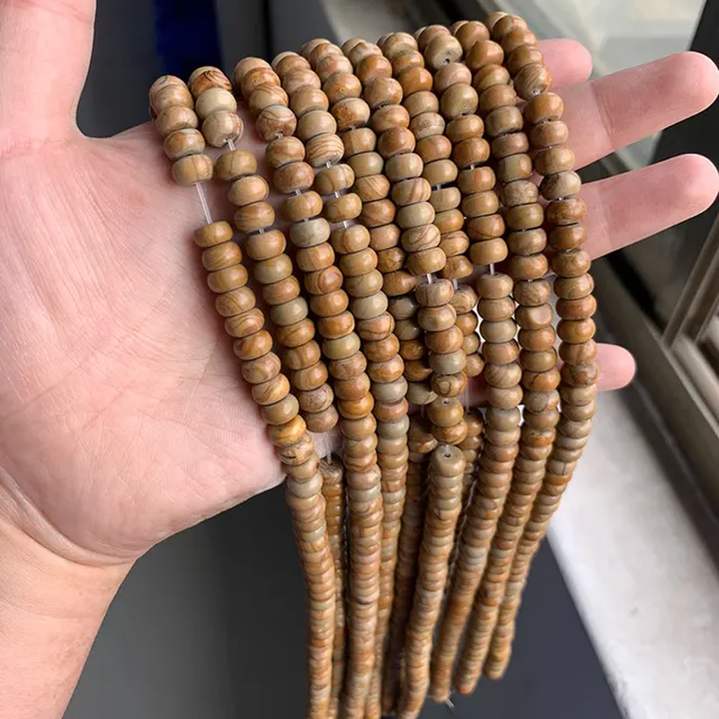 Miniaturbild: Natural Gemstone Bead Rondelle Shape Loose Abacus Beads for Handmade Jewelry 