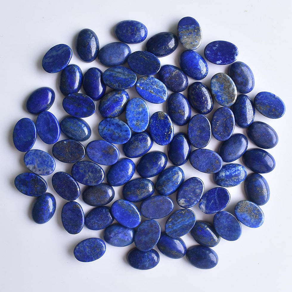 Miniaturbild: Natural Lapis Lazuli Oval CABOCHON beads for jewelry 10x14mm wholesale 50pcs 