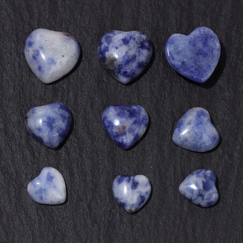 Miniaturbild: Natural Stone Cabochon Heart Shape Semi-Precious Rose Quartz Tiger Eye Jade Bead