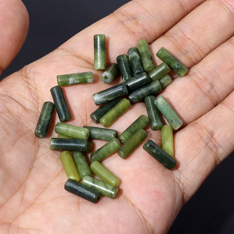 Miniaturbild: 4X13Mm Cylinder Shape Stone Bead Jaspers Spacer Loose Beads for Jewelry Making 