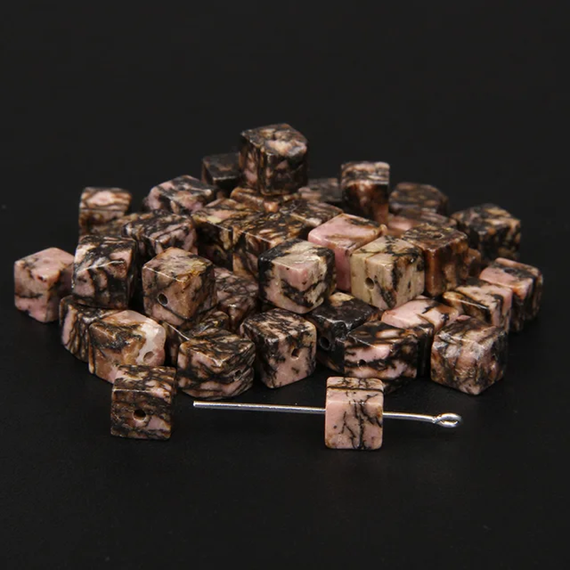 Miniature : 4Mm/6Mm/8Mm Square Beads Cube Natural Stone Loose Spacer Bead Handmade Beaded 