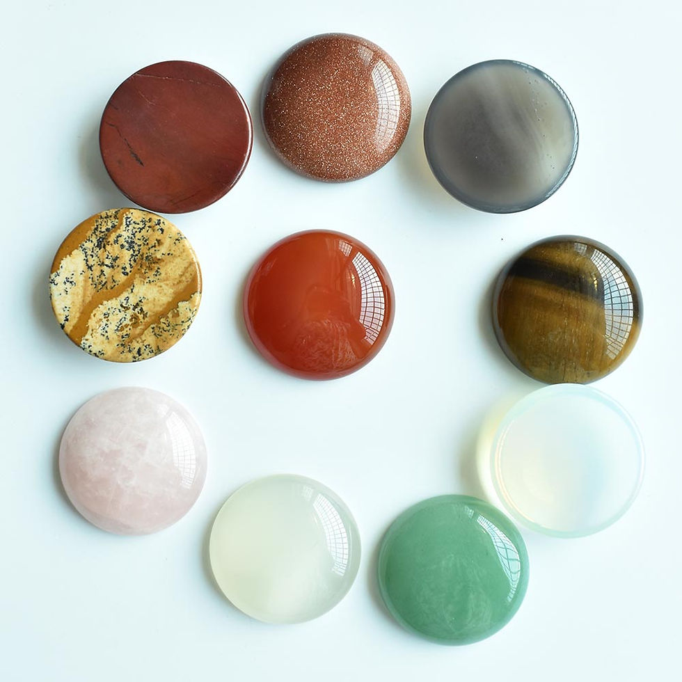 Miniaturbild: Wholesale 10pcs/lot hight quality natural stone mixed round cabochon bead 30mm 