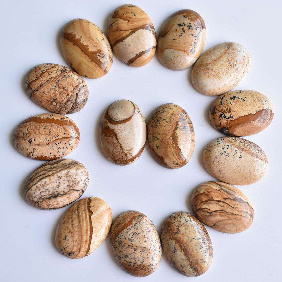 Miniaturbild: Wholesale 30pcs 18x25mm natural gemstones mixed oval CABOCHON bead for jewelry 