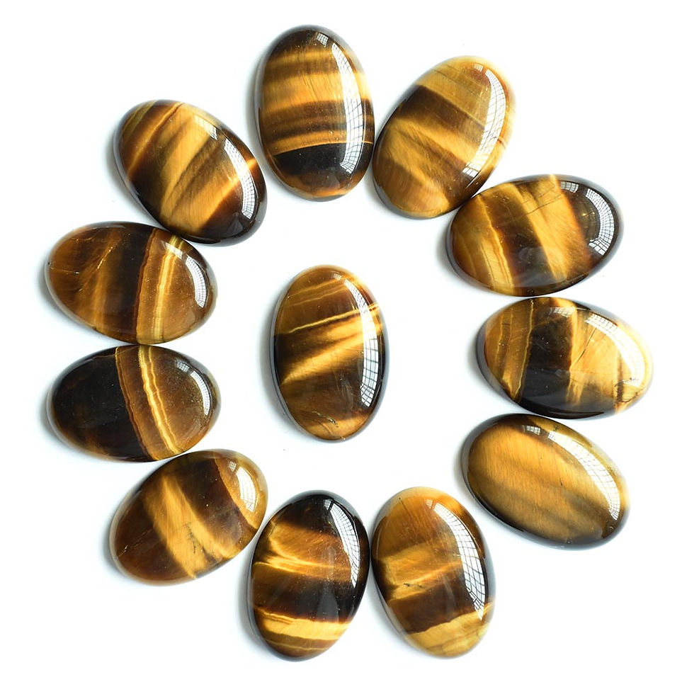 Miniaturbild: Wholesale natural tiger eye loose stone oval cabochon bead for jewelry making 