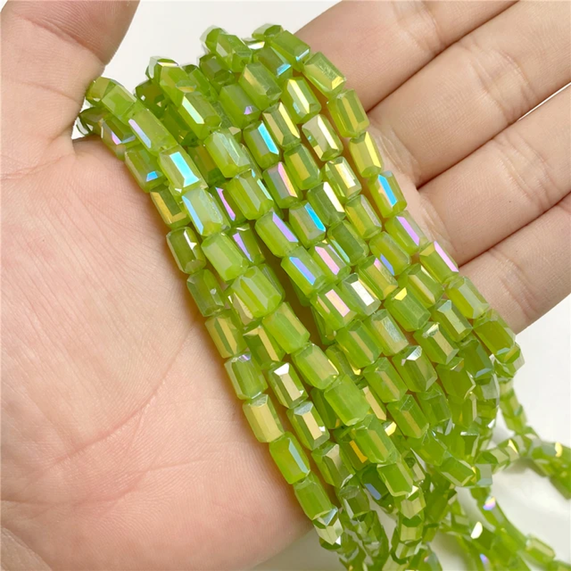 Miniaturbild: 70Pcs/Lot High Quality Rectangle Glass Bead Faceted Austrian Crystal Cube Beads 