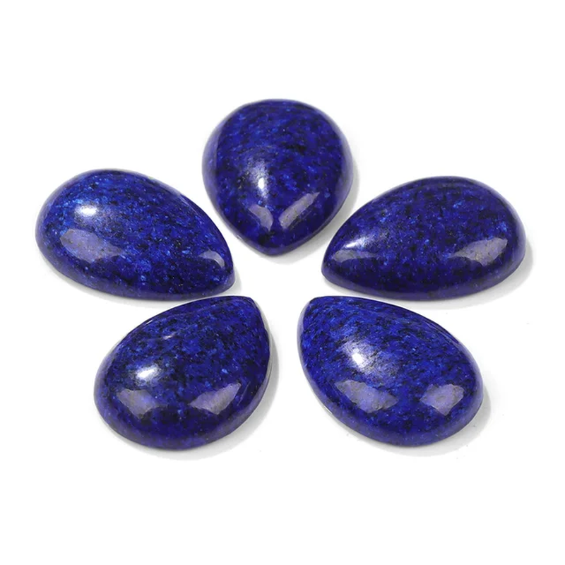 Miniaturbild: 10Pcs Natural Waterdrop Stone Cabochon Beads Semi-Flat Teardrop Cameo Beads 
