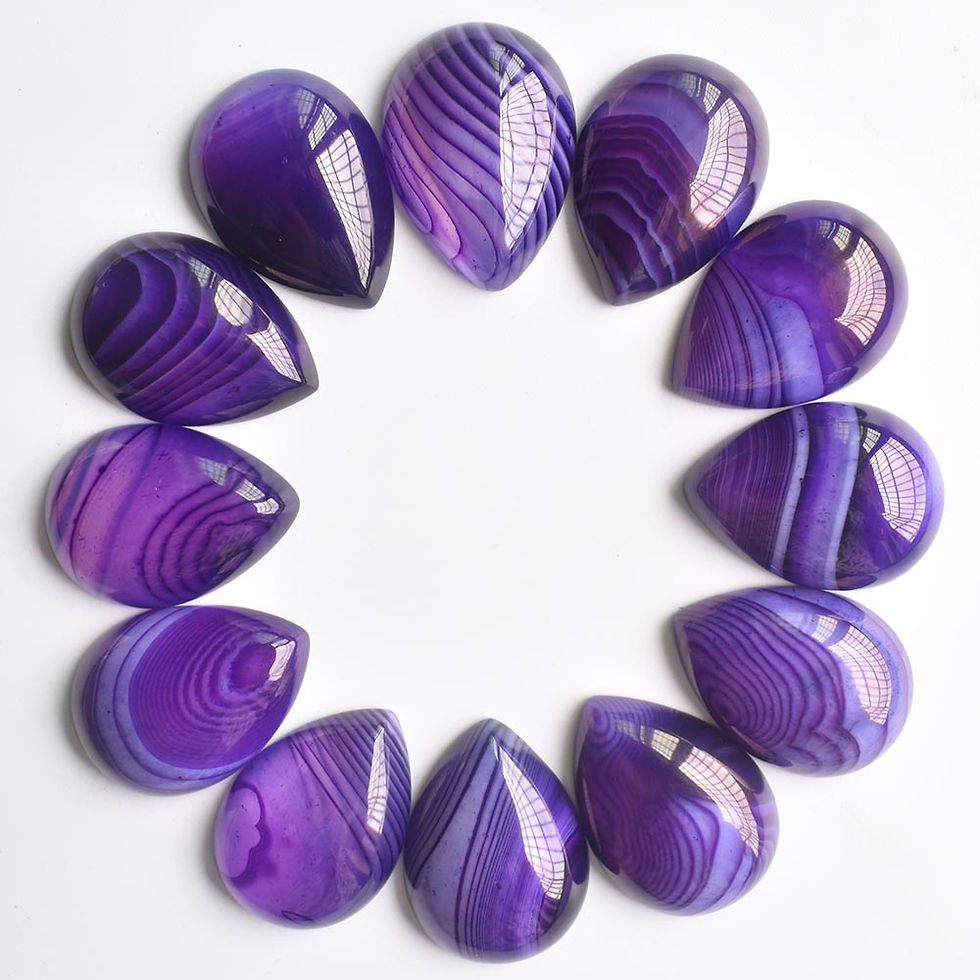 Miniatura: Wholesale 20pc/lot natural mixed strip onyx drop cabochon 18x25mm for jewelry  