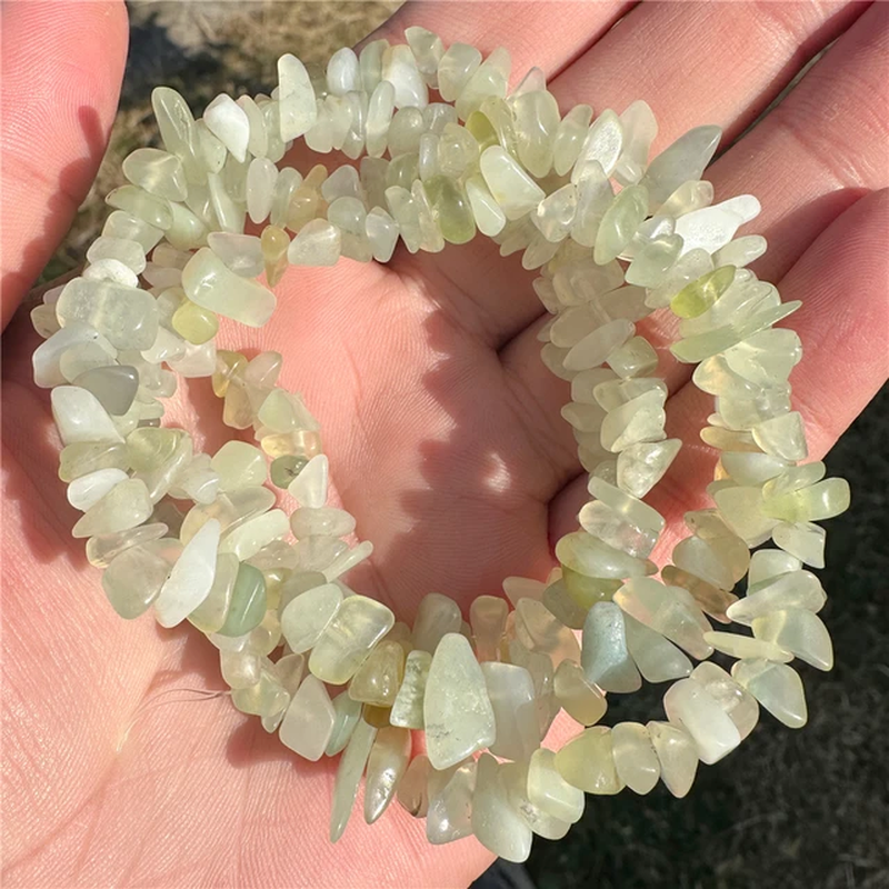 Thumbnail: 5-8Mm Natural Blue Moonstone Beads White Cat Eye Crystals Opal Stone Chips Bead 