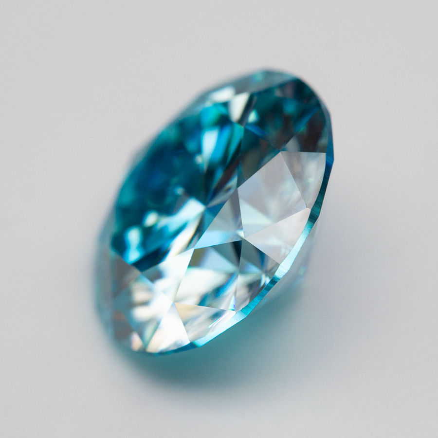 Miniature : Top Glacier Blue Moissanite Stone VVS1 0.5-3.0ct Round Cut Pass Diamond Tester