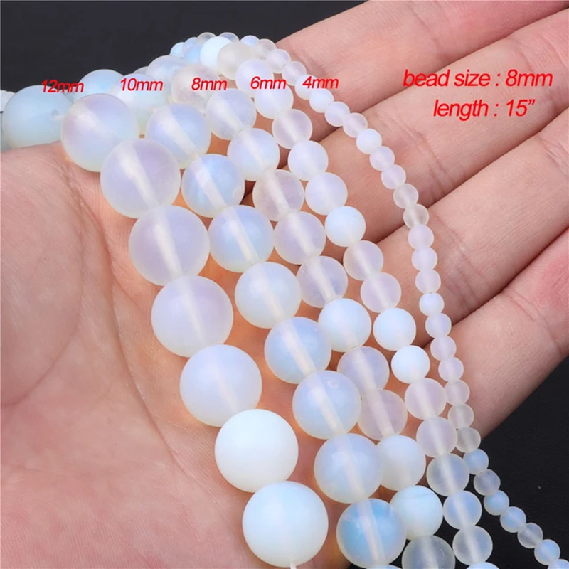 Miniaturbild: Natural Opal Beads round Square Chips Opalite Stone Bead Fit DIY Women Bracelets