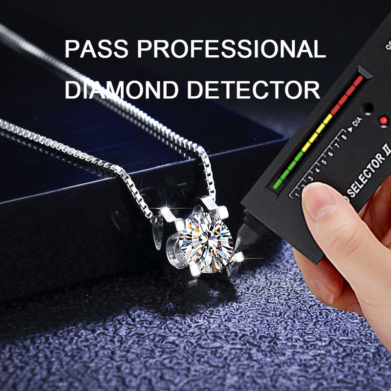 Miniaturbild: 925 Sterling Silver Diamond Necklace VVS1 D Color Moissanite Pendant Necklace