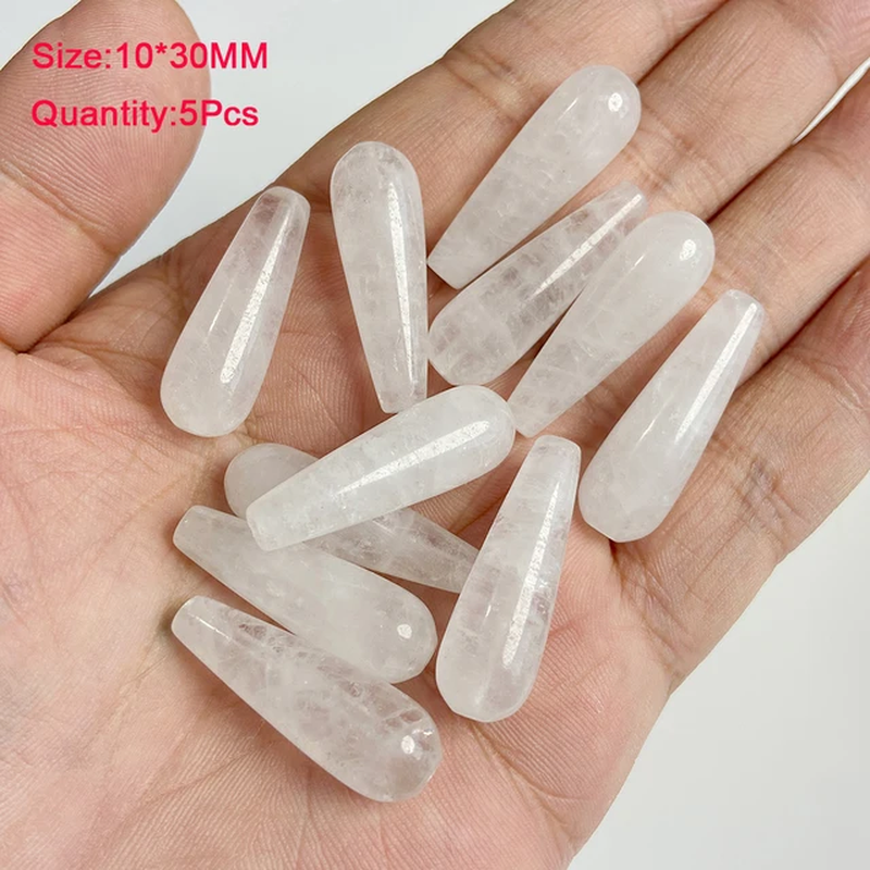 Miniaturbild: Natural Stone Clear Quartz Crystals Beads Faceted Smooth Irregular Loose Bead 