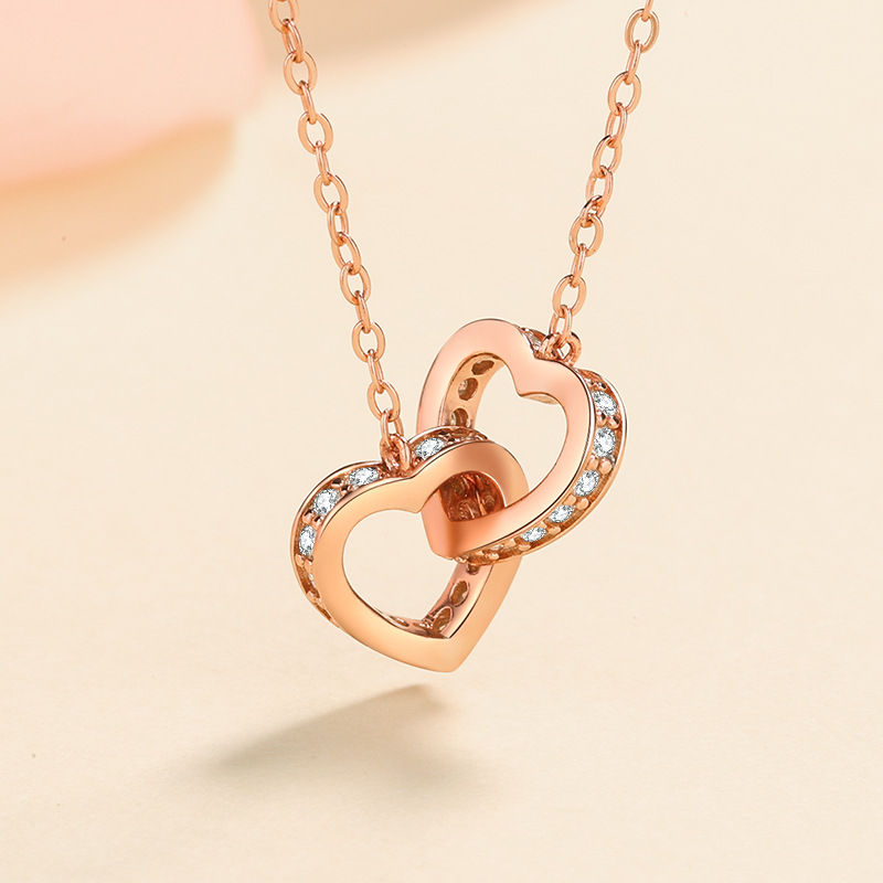 Miniatura: 100% Real 0.48CT Moissanite Pendant Necklace for Women S925 Sterling Silver Diam