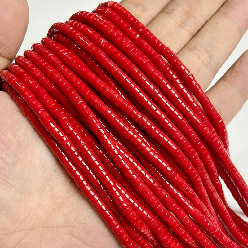 Miniaturbild: Pink Stone Bead Natural Rose Quartz Jade Jasper Rondelle Shape Loose Beads 2X4Mm