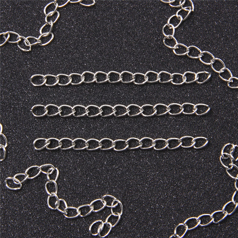 Miniatura: 7x50mm Alloy Necklace Extension Chain Bulk Bracelet Chain Tail Extender 50pcs/lt