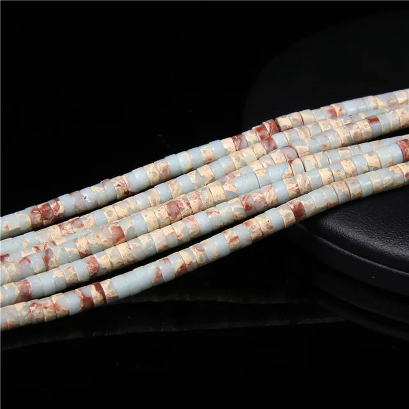 Miniaturbild: 4X2Mm Natural Stone Spacer Bead Multicolor FlatDisc Round Quartz Jade Loose Bead