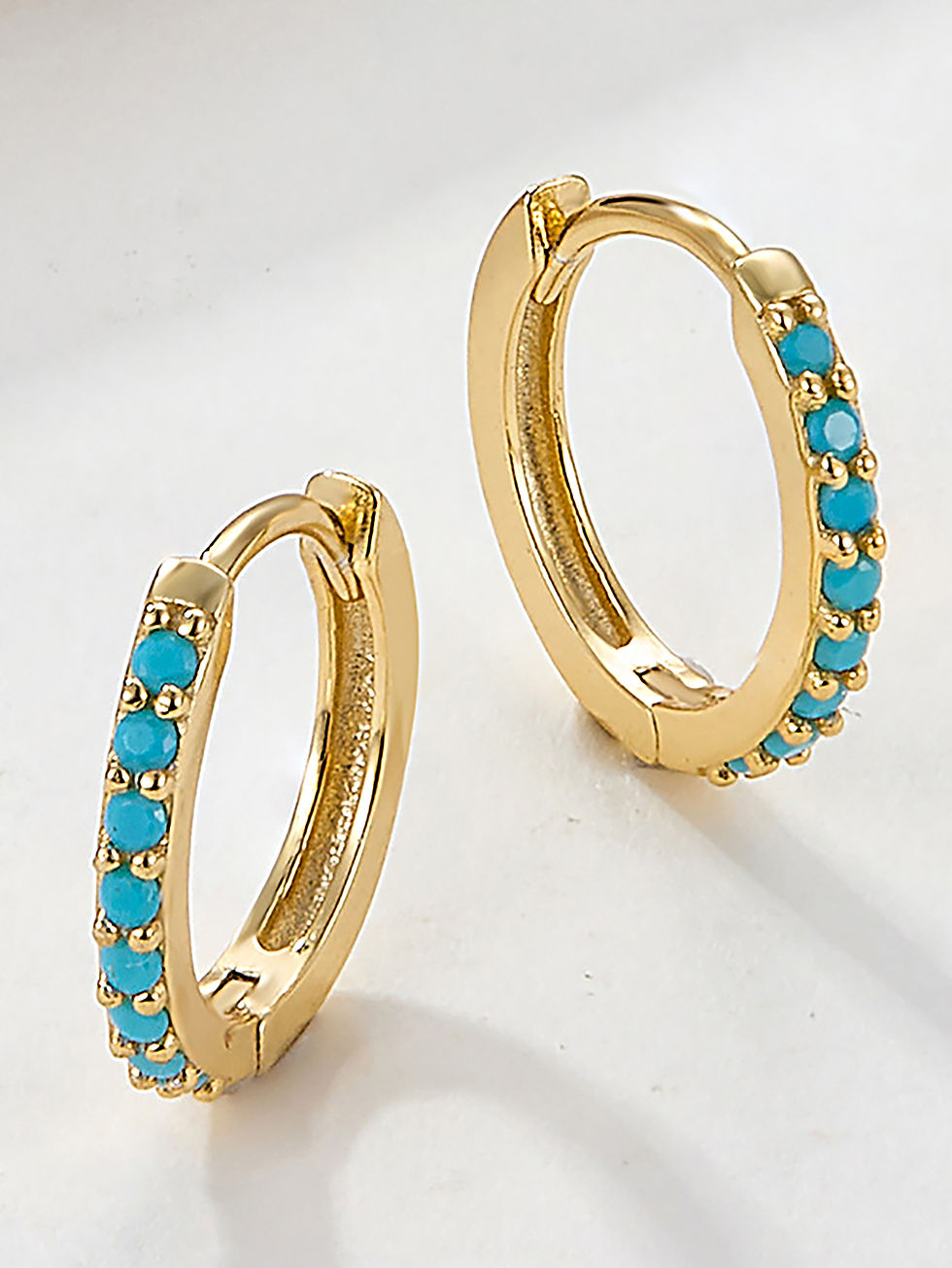 Miniature : Real 925 Sterling Silver Vintage Earrings For Women Fashion Round Hoop Earrings 