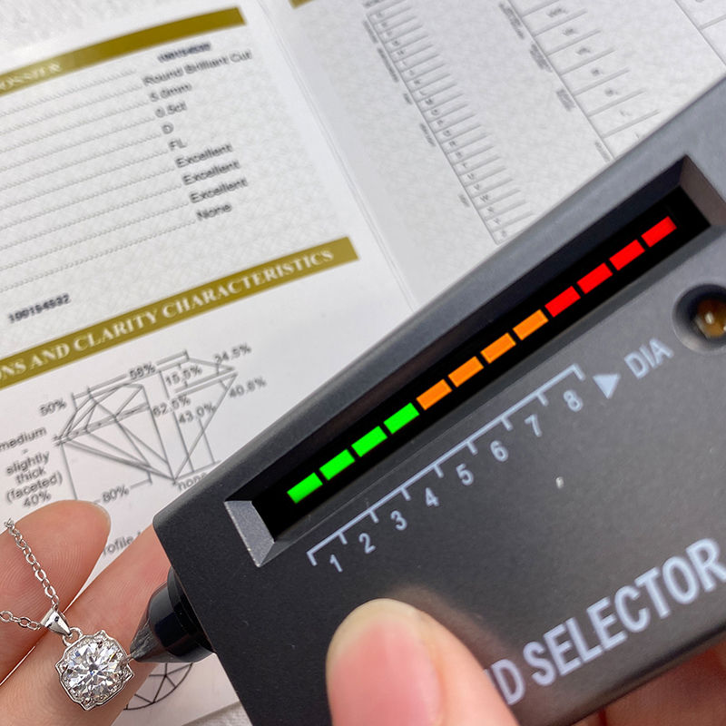 Miniaturbild: Real 1ct Moissanite Diamond Gemstone Pendant for Women 925 Sterling Silver Chain