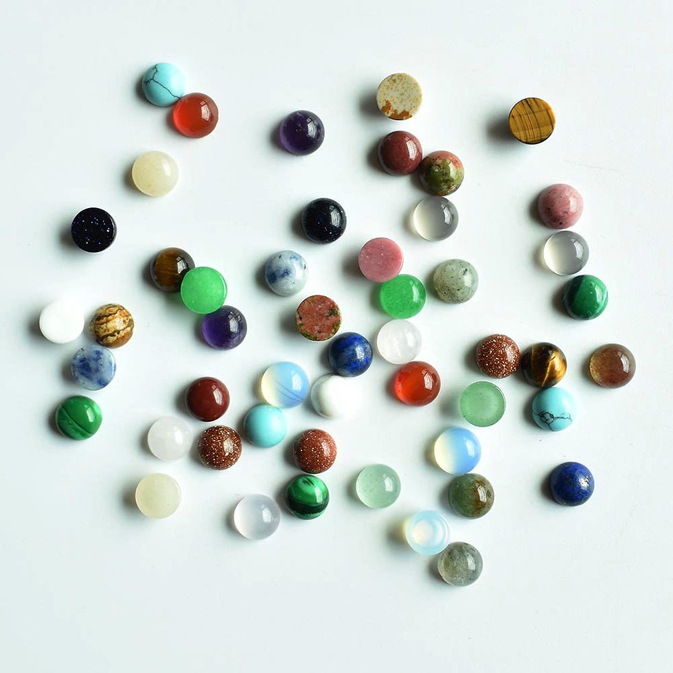 Miniatura: Wholesale high quality natural stone, all sizes of round no hole beads 