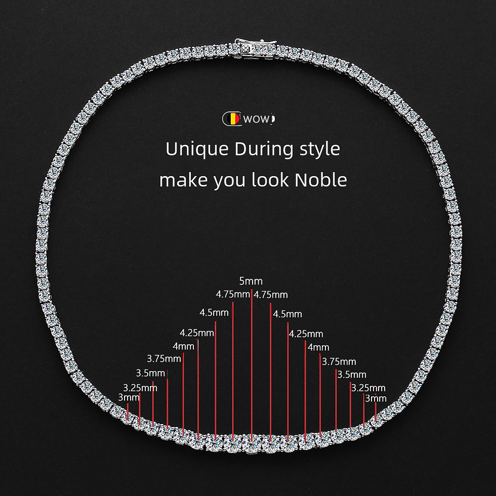 الصورة المصغرة: 100% Real Moissanite Diamond Necklace for Women 18k White Gold Plated 925 Sterli