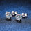 Thumbnail: S925 Sterling Silver Moissanite Earrings 0.5-2ct D 6 Prong Diamond Moissanite Sc