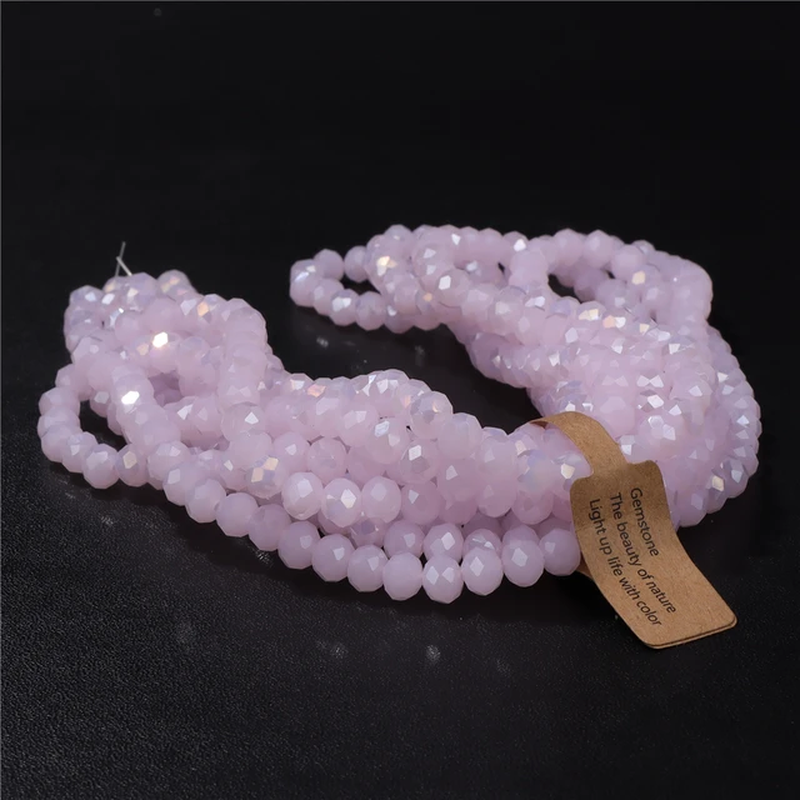 Miniaturbild: 4X6Mm/5X8Mm Rondelle Crystal Beads AB Color Faceted Loose Glass Bead for Jewelry