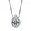 الصورة المصغرة: Gra Certified 1/2 Carat Pear Cut Moissanite Necklaces 925 Silver Pendant