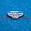 Thumbnail: 2CT Moissanite Engagement Ring Rhodium Plated Silver Asscher Cut Diamond Ring