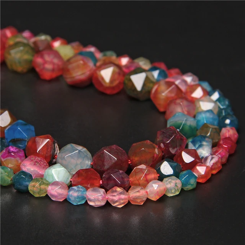 Thumbnail: Natural Aquamarine Faceted Gemstone Bead 8MM Apatite Amethyst Loose Beads Charm 