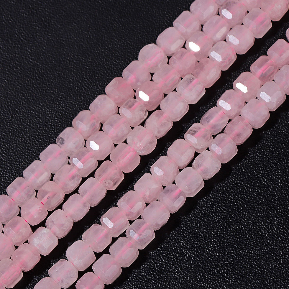 Miniaturbild: 5mm Natural Square Stone Beads – Amazonite, Tourmaline Cube Spacer for DIY