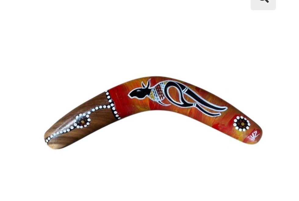 Thumbnail: Hand Painted Arthur Conlon 14 Inch Boomerang