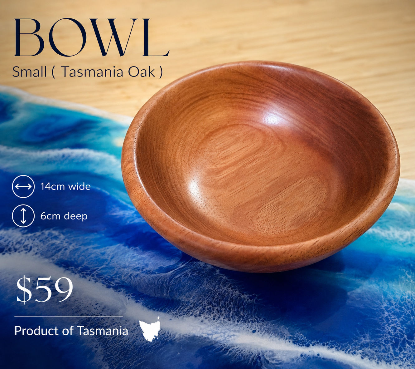 BOWL.  Small ( Tasmania Oak)  