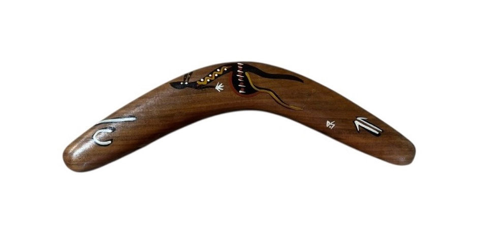 Thumbnail: Hand Painted Traditional 14 Inch Boomerang