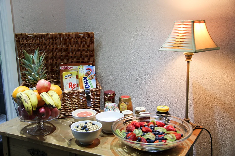 Fresh Fruit and cereal