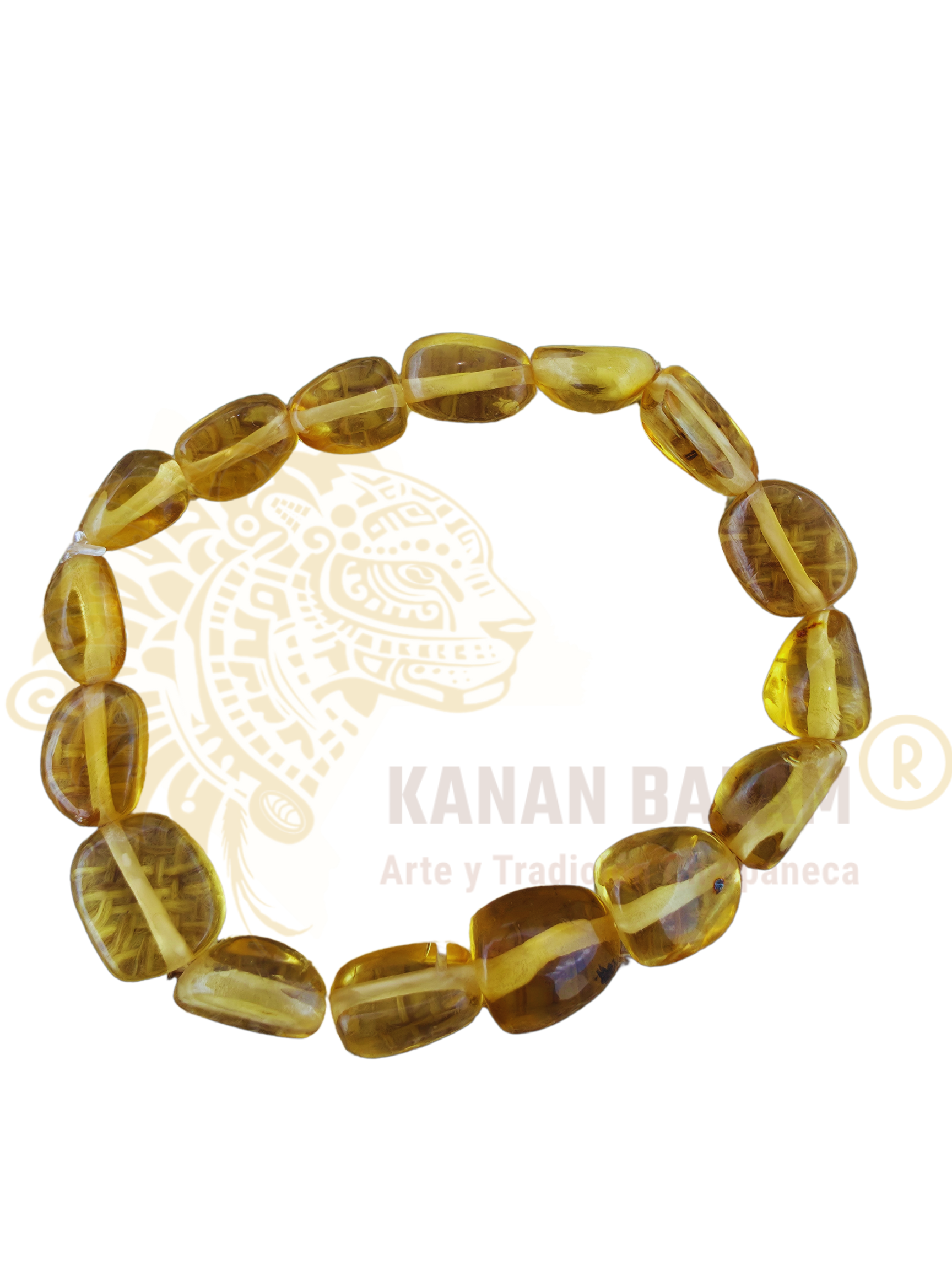 Pulsera de Ámbar en corte Natural