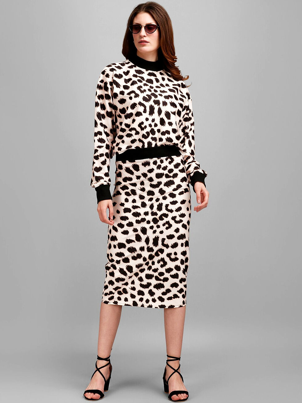 Thumbnail: Leopard Print Two Piece Dress
