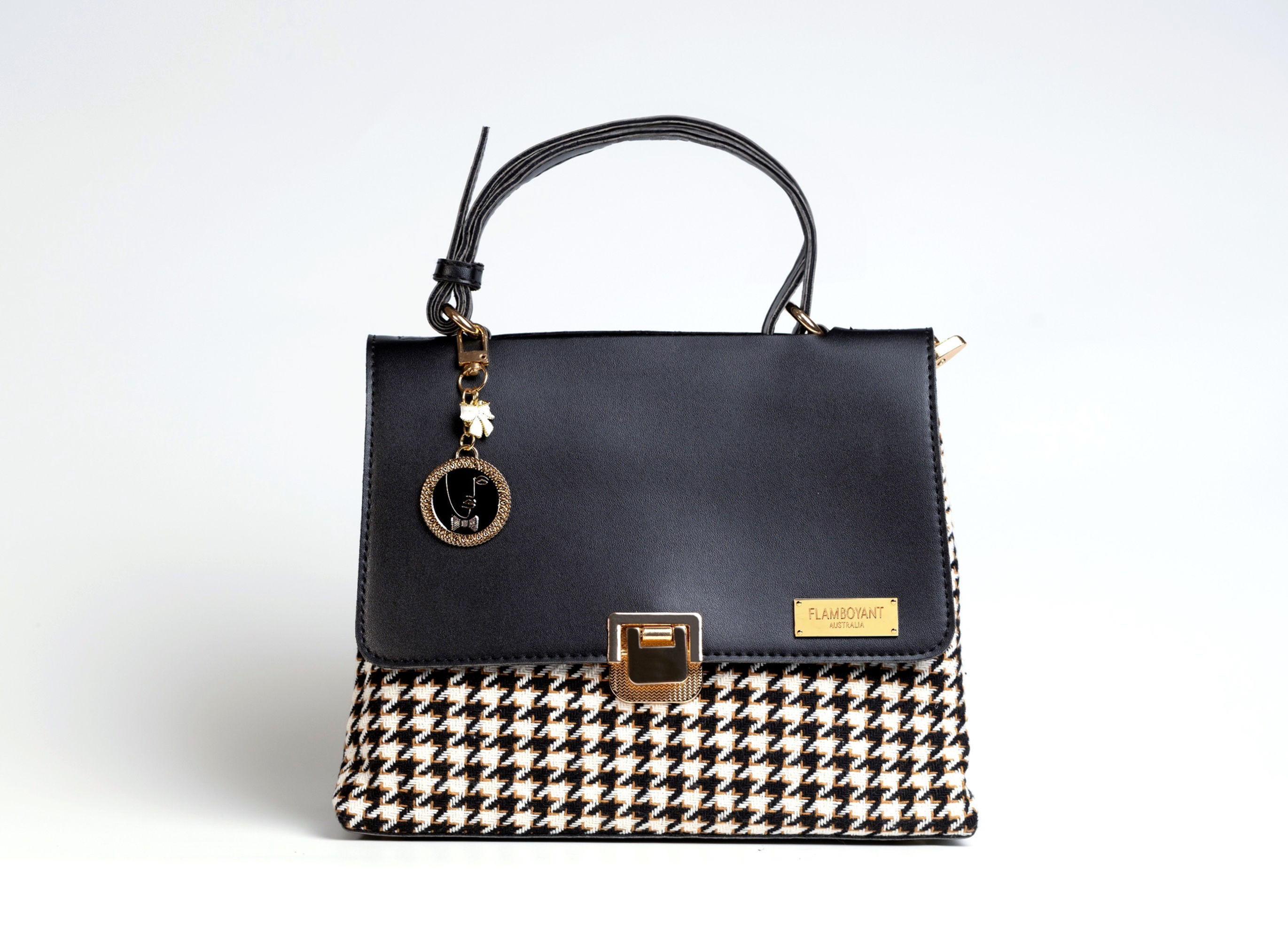 FLAMBOYANT® - Houndstooth Cotton Jute Sling Bag