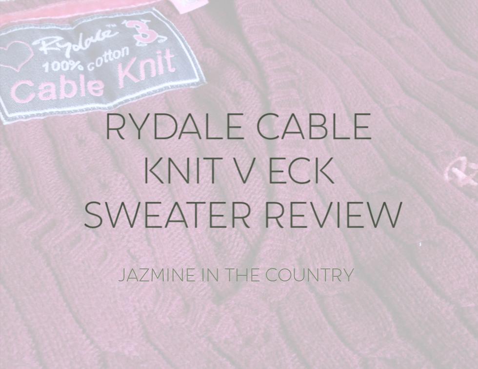 Rydale Cable Knit V Neck Sweater Review