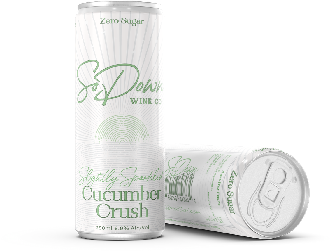 Slightly Sparkeled Cucumber Crush SoDown Wine Co. Infused Wines