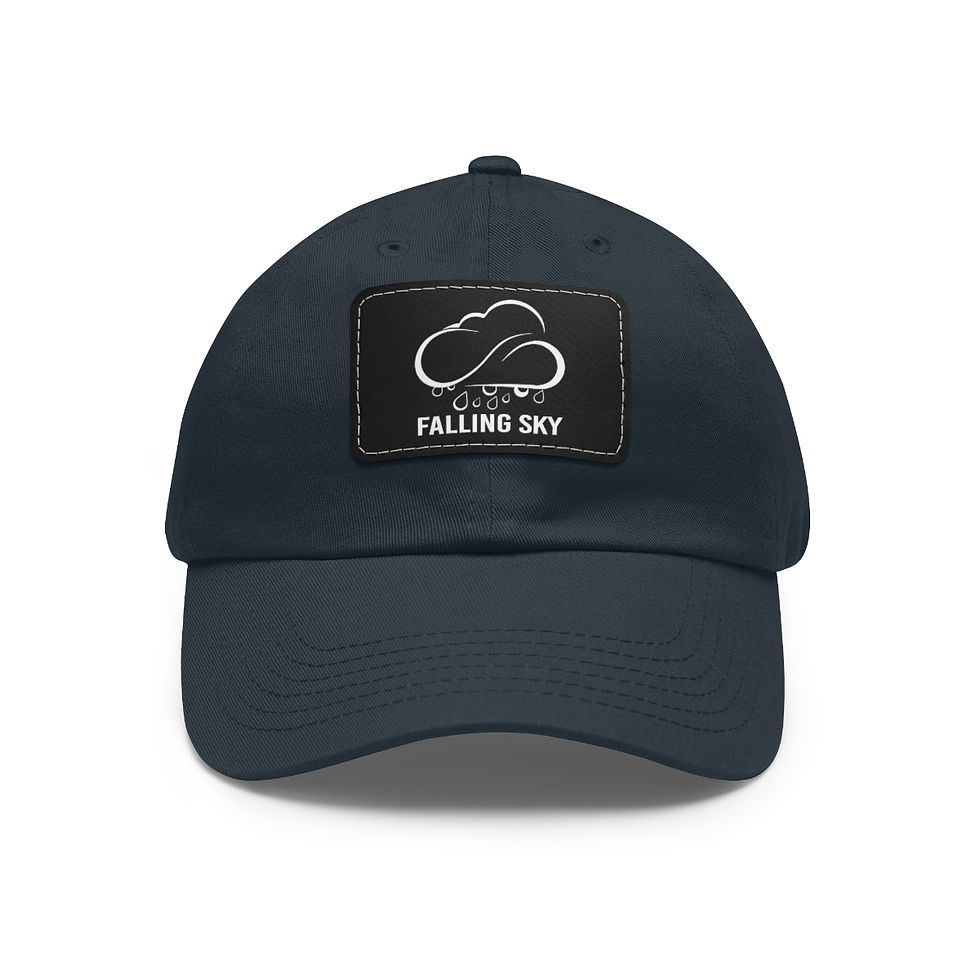 Thumbnail: Navy Baseball cap with Falling Sky logo on black patch