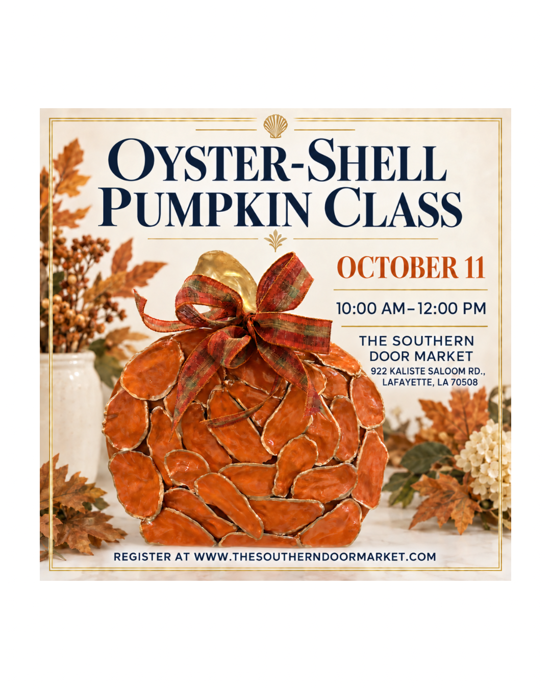 Oyster Shell Pumpkin class