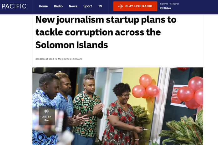 Journalism start-up in the Solomons by Cooper Williams