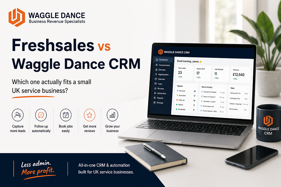 Waggle Dance CRM vs Freshsales: which one actually fits a small UK service business?